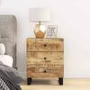 vidaXL Bedside Cabinet 50x33x62 cm Solid Wood Mango&Engineered Wood