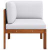 vidaXL 2 Piece Garden Lounge Set with Cushions Wood Acacia&Rope