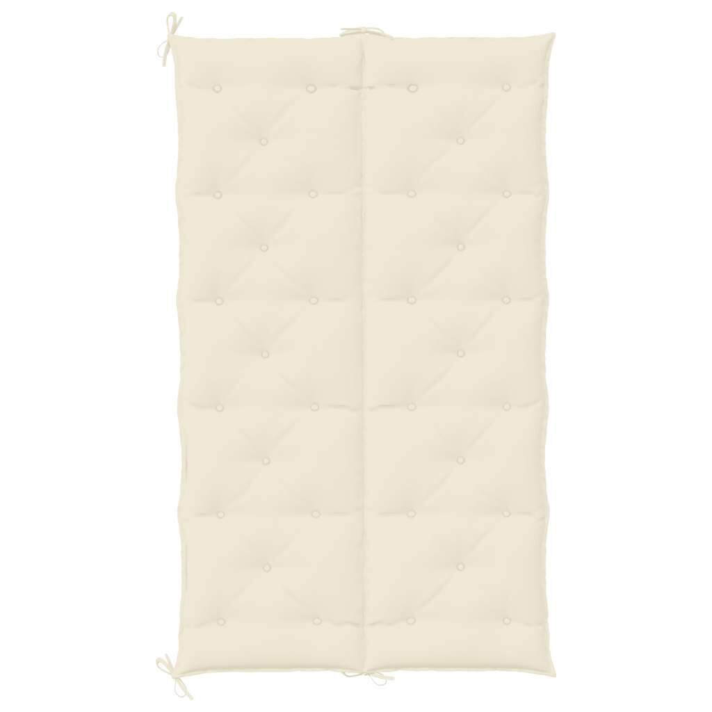 vidaXL Garden Bench Cushion Cream White 180x(50+50)x7cm Oxford Fabric