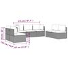 vidaXL 8 Piece Garden Lounge Set with Cushions Grey Poly Rattan