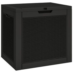 vidaXL Garden Storage Box Black 55.5x43x53 cm Polypropylene