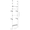 vidaXL Telescopic Wardrobe System with Rods and Shelf Aluminium