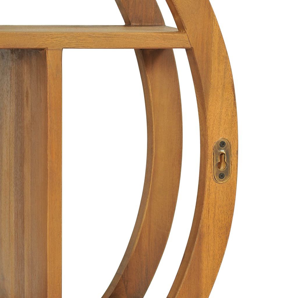 vidaXL Yin Yang Wall Shelf 60x15x60 cm Solid Teak Wood