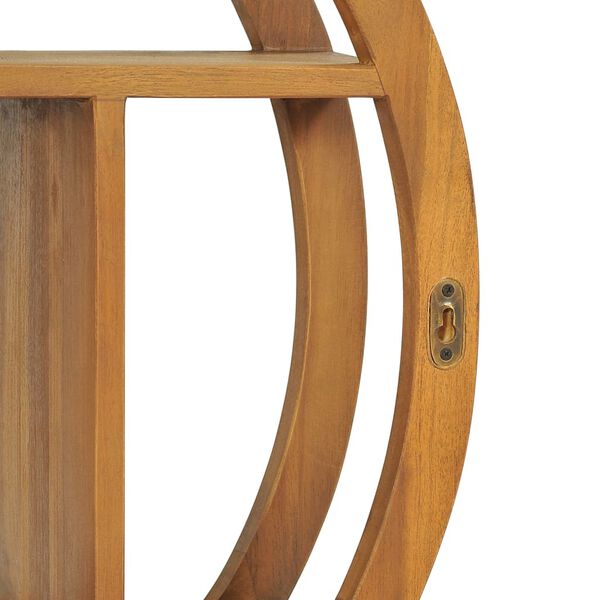 vidaXL Yin Yang Wall Shelf 60x15x60 cm Solid Teak Wood