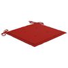 vidaXL Garden Chairs 4 pcs with Red Cushions Solid Teak Wood