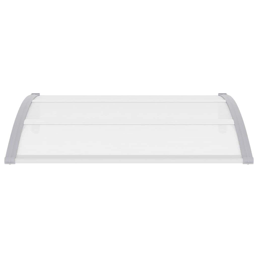 vidaXL Door Canopy Grey and Transparent 120x75 cm PC