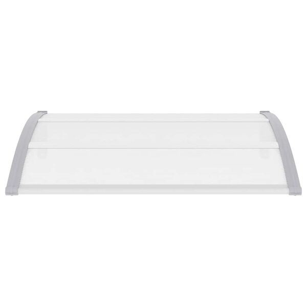 vidaXL Door Canopy Grey and Transparent 120x75 cm PC