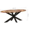 vidaXL Dining Table Oval 200x100x75cm Acacia Wood