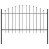 vidaXL Garden Fence 3 pcs Grey 170 x 140 cm Powder-Coated Steel