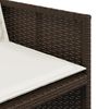 vidaXL 15 Piece Garden Dining Set with Cushions Brown Poly Rattan