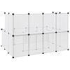 vidaXL Small Animal Cage Transparent 143x107x93 cm PP and Steel