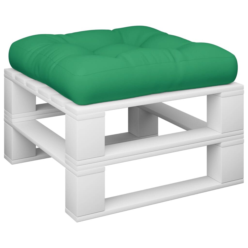vidaXL Pallet Cushion Green 58x58x10 cm Fabric