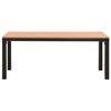 vidaXL 3 Piece Garden Dining Set Steel and WPC Brown and Black