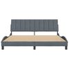 vidaXL Bed Frame without Mattress "Hanko" Dark Grey 183x213 cm Velvet