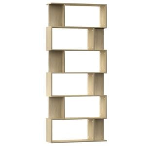 vidaXL Book Cabinet/Room Divider Sonoma Oak 80x24x192 cm Engineered Wood