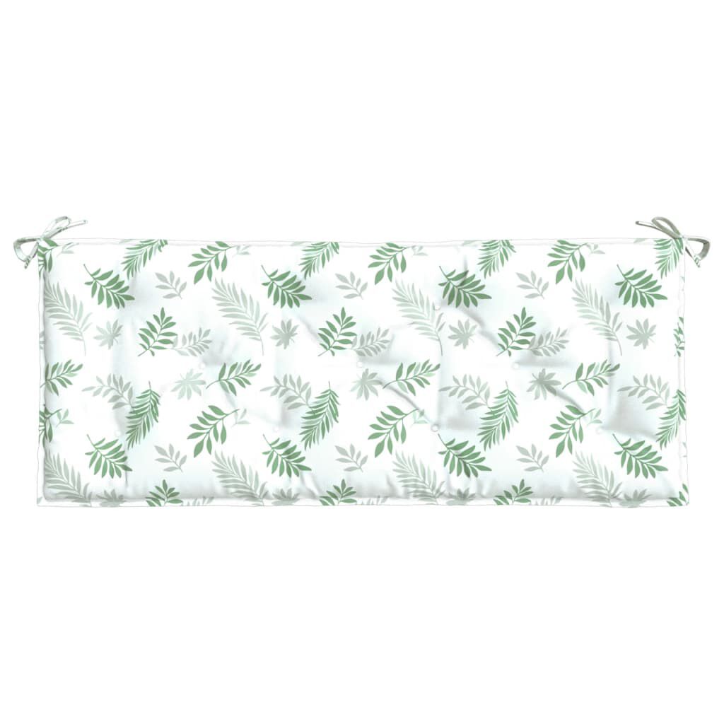 vidaXL Garden Bench Cushions 2pcs Leaf Pattern 120x50x7cm Fabric