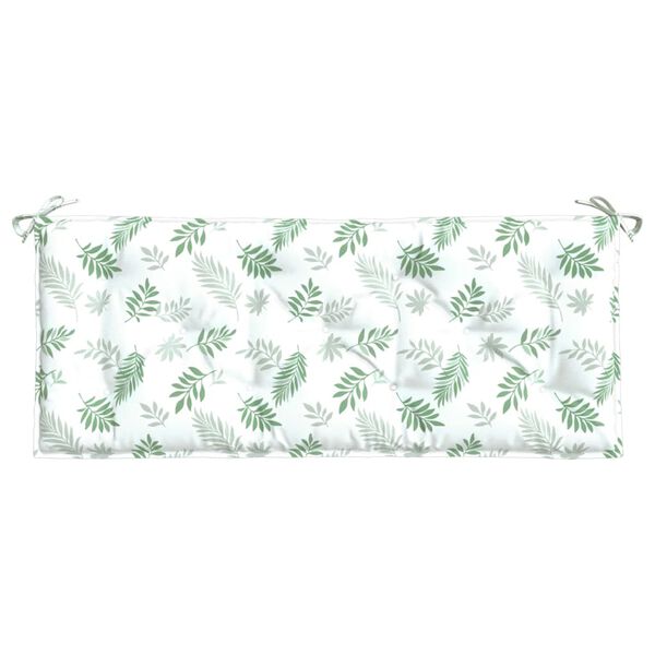 vidaXL Garden Bench Cushions 2pcs Leaf Pattern 120x50x7cm Fabric