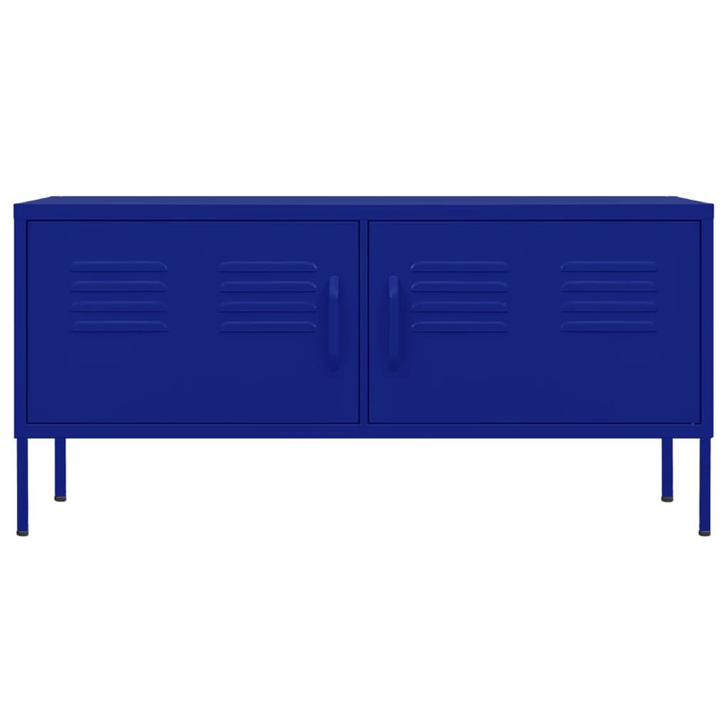 vidaXL TV Cabinet Navy Blue 105x35x50 cm Steel