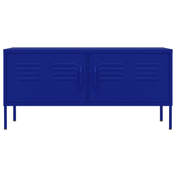 vidaXL TV Cabinet Navy Blue 105x35x50 cm Steel