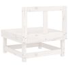 vidaXL Garden Middle Sofas 2 pcs White Solid Wood Pine