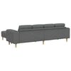 Sofa Set 3 pcs Dark grey Fabric