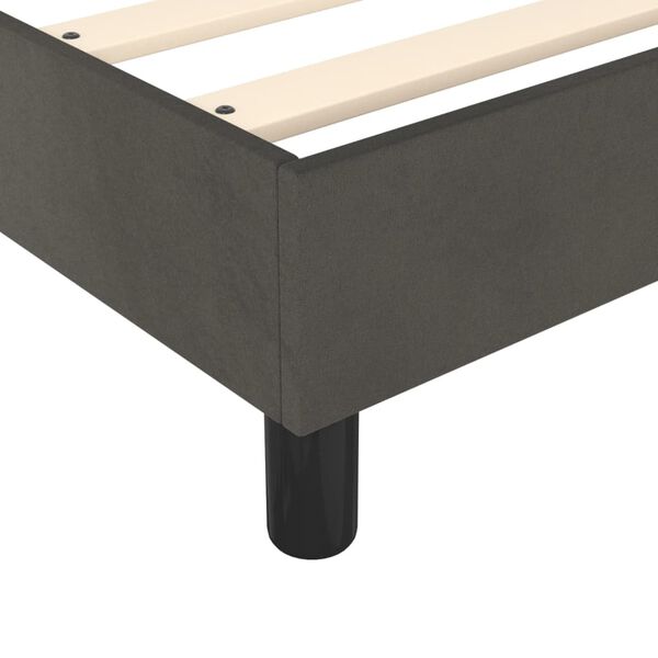 vidaXL Bed Frame without Mattress Dark Grey Twin XL Velvet (US Only)