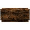 vidaXL Coffee Table with LED Lights Smoked Oak 90x50x40 cm