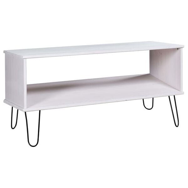 vidaXL Coffee Table New York White Solid Pine Wood