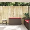 vidaXL Outdoor Storage Bench with Cushion Brown 100 cm Poly Rattan