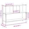 vidaXL Bookcase Smoked Oak 102x28x77.5 cm Engineered Wood