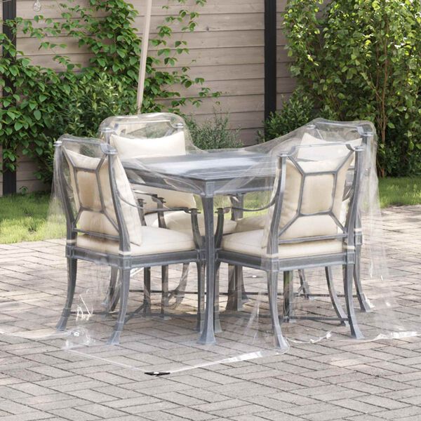 vidaXL Tarpaulin with Eyelets Transparent 2 x 2 m Polyethylene