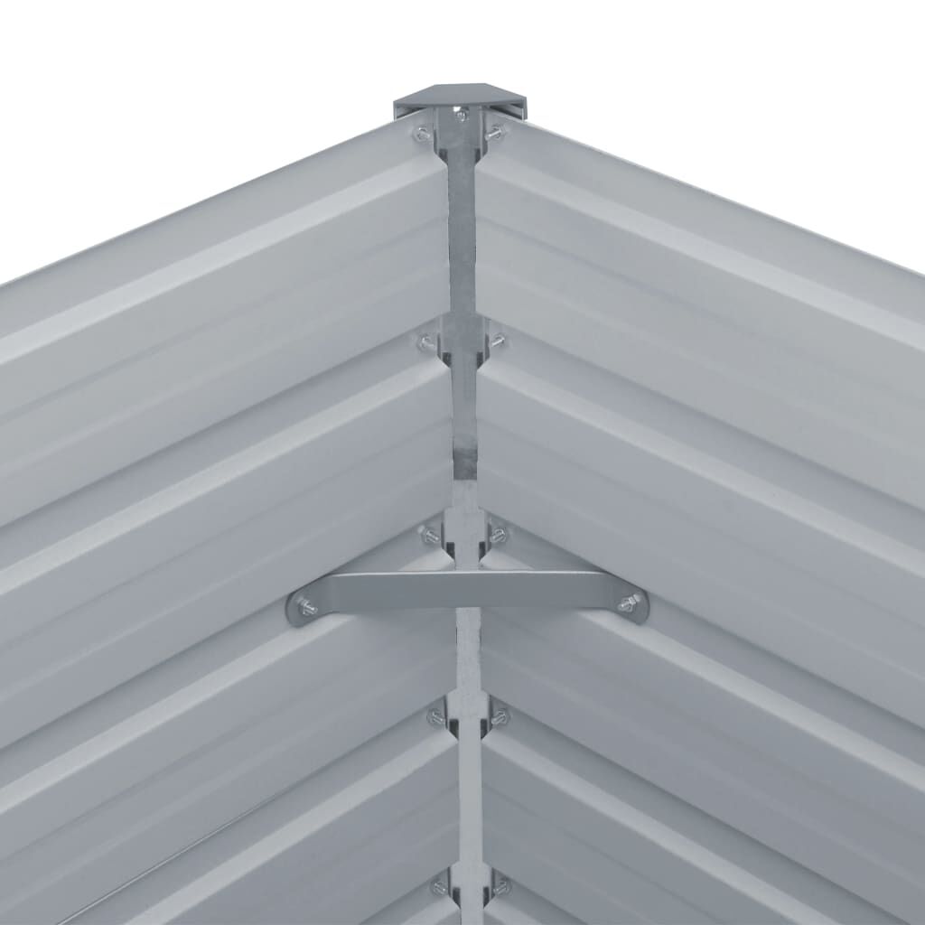 vidaXL Raised Garden Bed 100x100x45 cm Galvanised Steel Anthracite