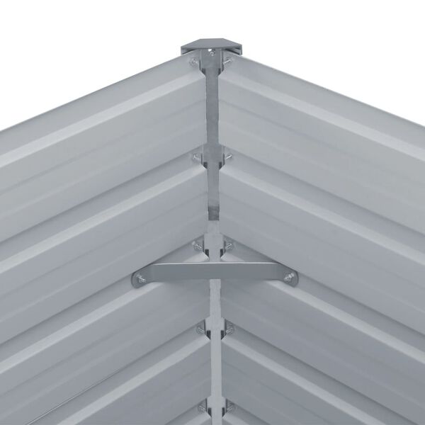 vidaXL Raised Garden Bed 100x100x45 cm Galvanised Steel Anthracite