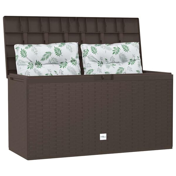 vidaXL Garden Storage Box Brown 114x47x60 cm