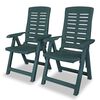vidaXL 3 Piece Bistro Set Plastic Green