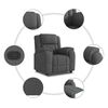 vidaXL Recliner Chair Dark Grey Fabric