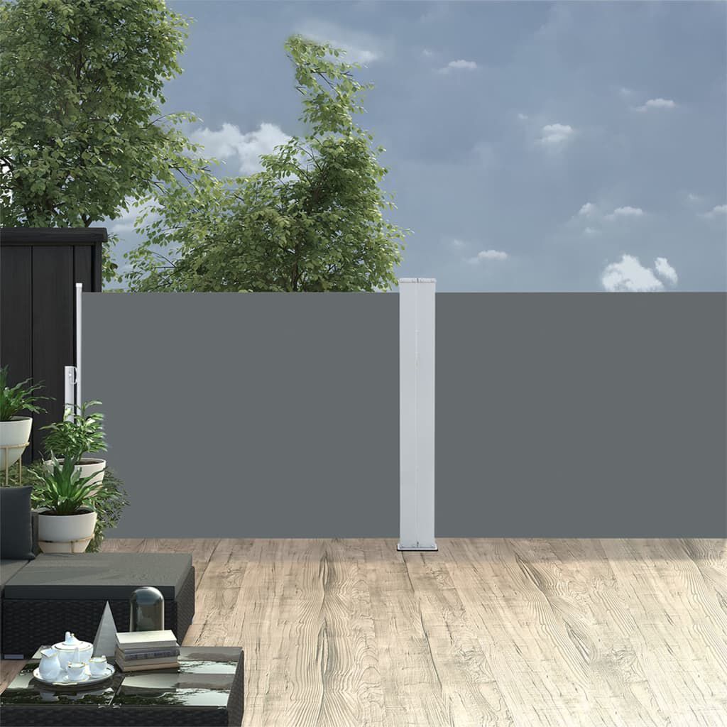vidaXL Retractable Side Awning Anthracite 100x1000 cm