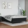 vidaXL Box Spring Bed Frame Black Double Faux Leather
