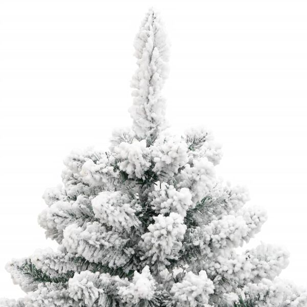 vidaXL Artificial Hinged Christmas Tree with Flocked Snow 150 cm