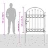 vidaXL Fence Gate Grey 100 x 125 cm Powder-coated steel