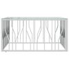vidaXL Coffee Table 100x100x50 cm Stainless Steel and Glass