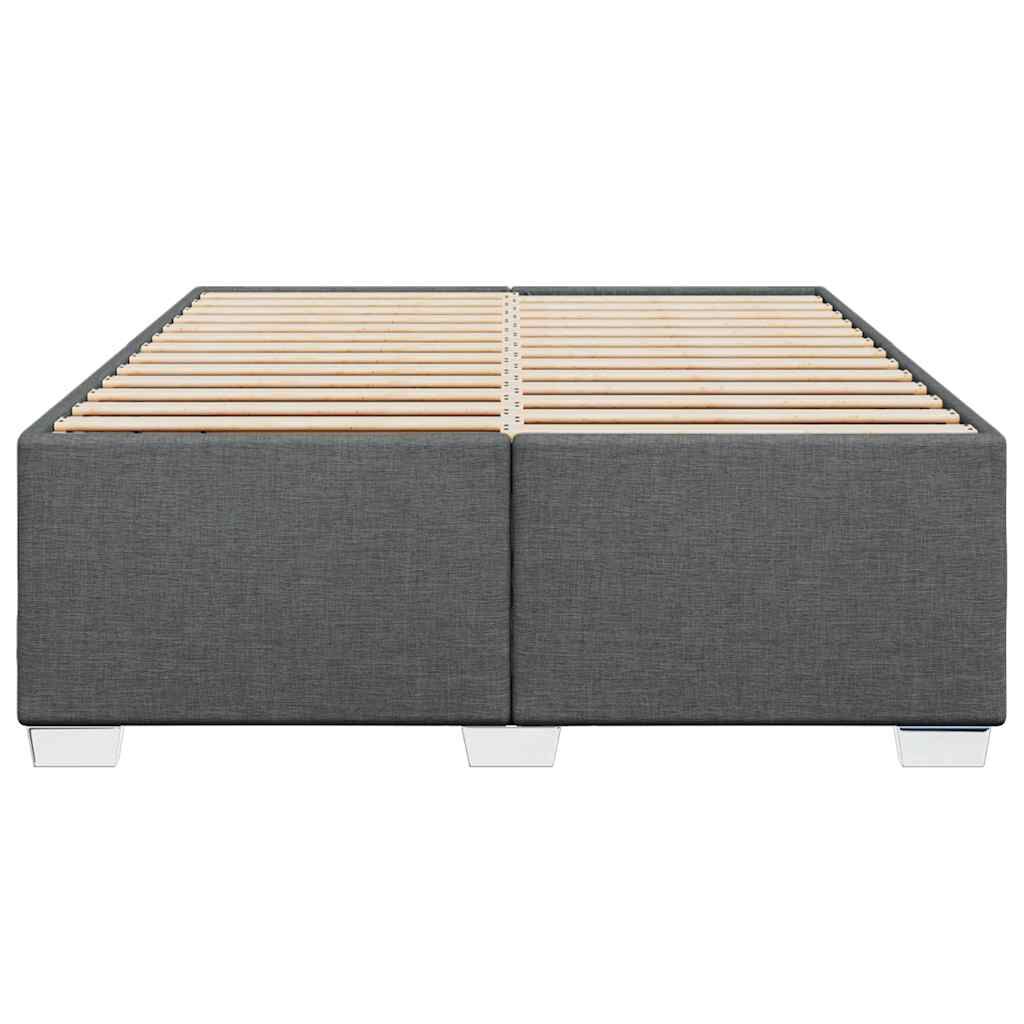vidaXL Bed Frame without Mattress Dark Grey Queen Fabric