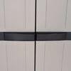 vidaXL Outdoor Storage Cabinet Grey and Black 97x37x165 cm PP