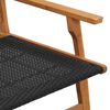 vidaXL Garden Furniture Black 122 x 78 x 73cm Solid Acacia wood