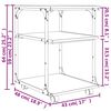 vidaXL Printer Stand 3-Tier Black 43x48x64 cm Engineered Wood
