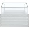 vidaXL Garden Raised Bed with Greenhouse 100x100x85 cm Silver