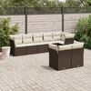 vidaXL 8 Piece Garden Sofa Set with Cushions Brown Poly Rattan