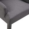 vidaXL Dining Chairs with Armrests 4 pcs Dark Grey Fabric
