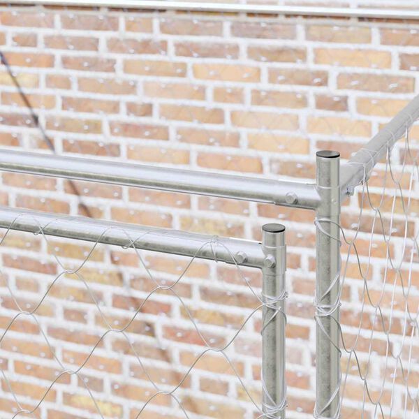 vidaXL Dog Cage Silver 200 x 200 x 200 cm Galvanised Steel