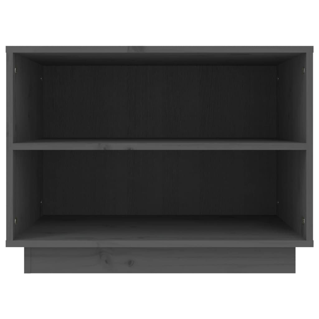 vidaXL Shoe Cabinet Grey 60x34x45 cm Solid Wood Pine